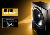 Ascendo The18 Sub Pro Passive Sealed Shallow - subwoofer pasiv compact etanș de 18 inci